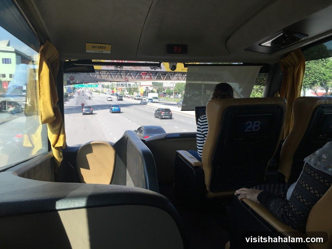 View from a bus window