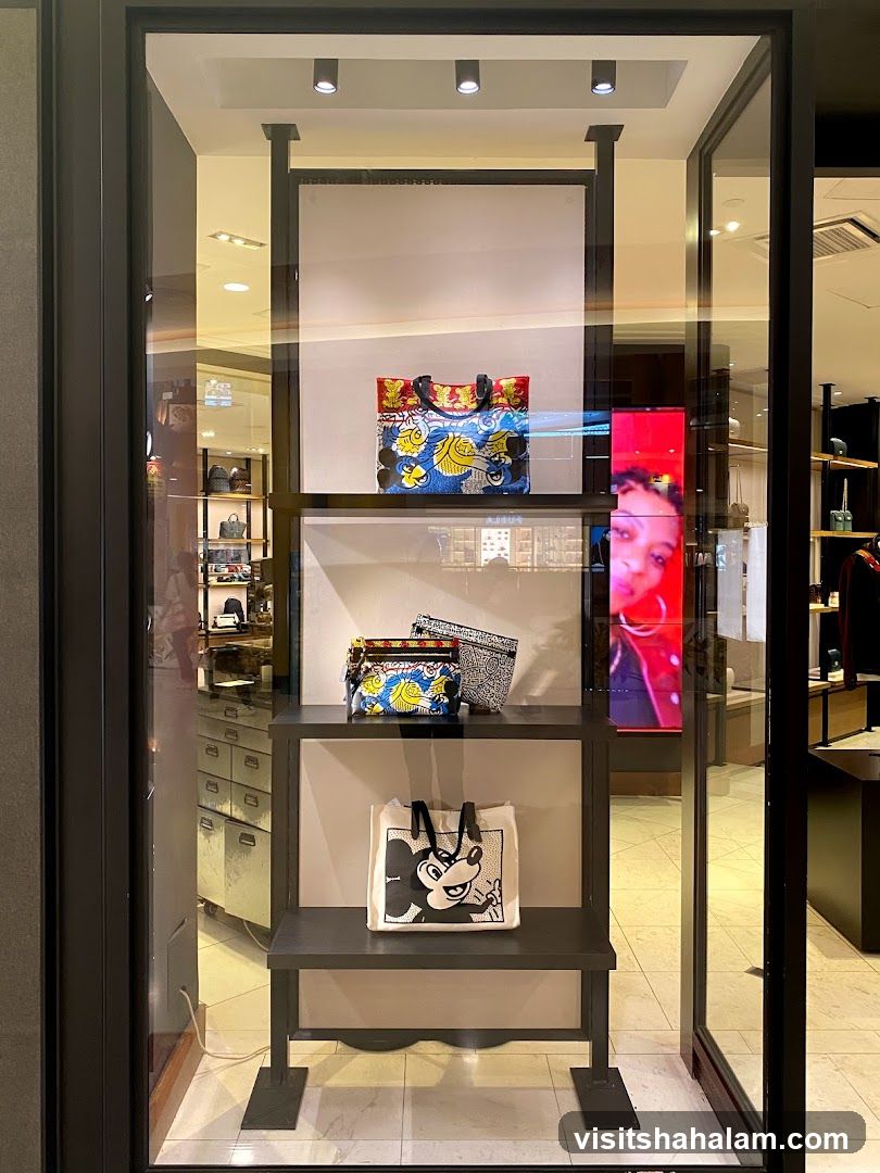 Display Window with Handbags