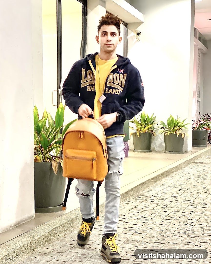 Man with backpack