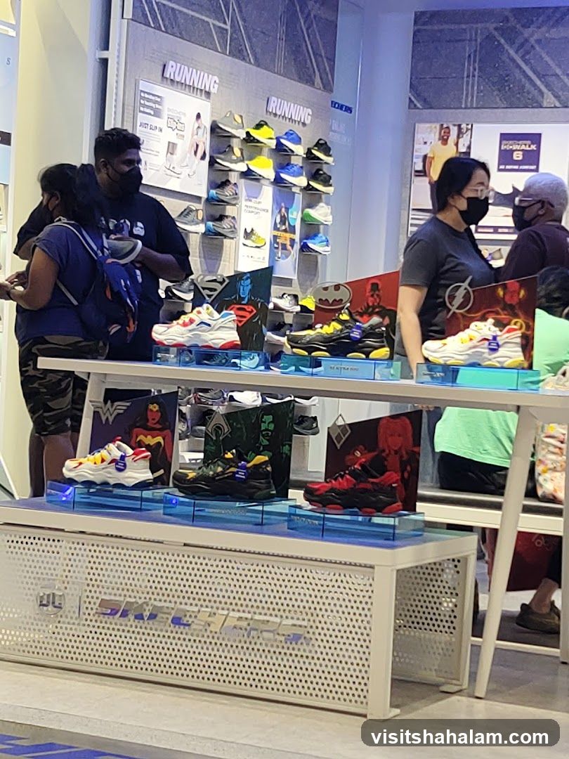 Sneaker Display with Superhero Themes