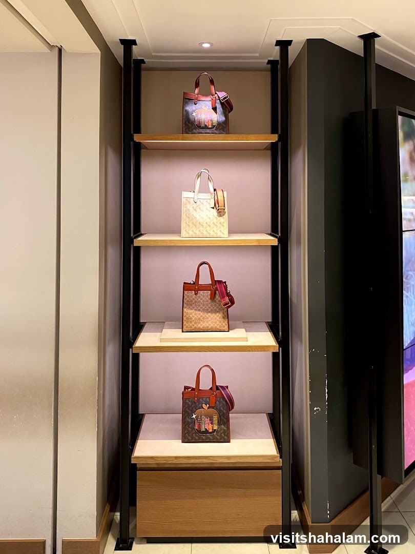 Display of Handbags