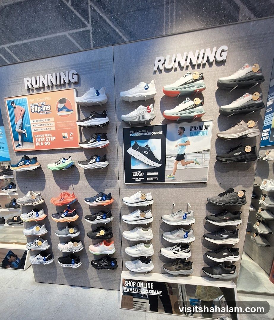 Skechers Running Shoes Display