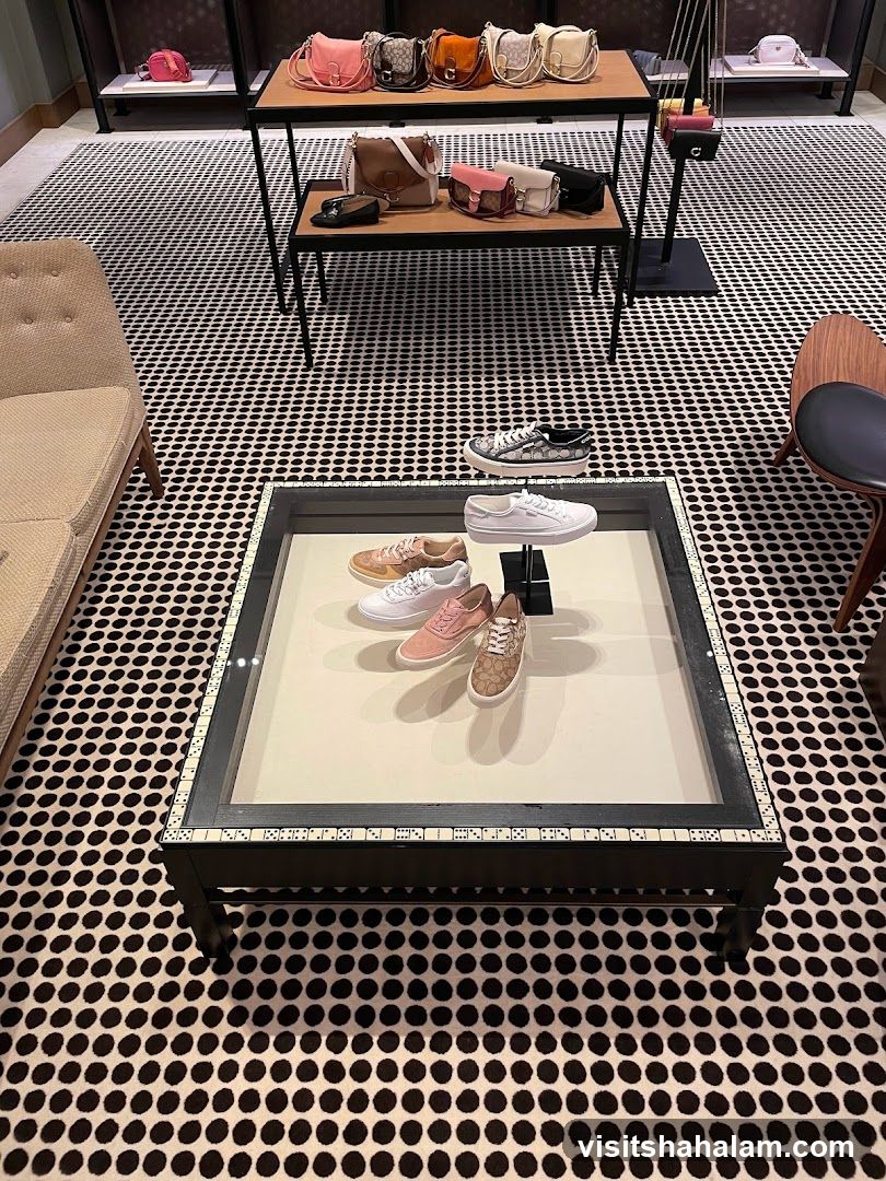 Coach Store Interior with Handbags and Sneakers