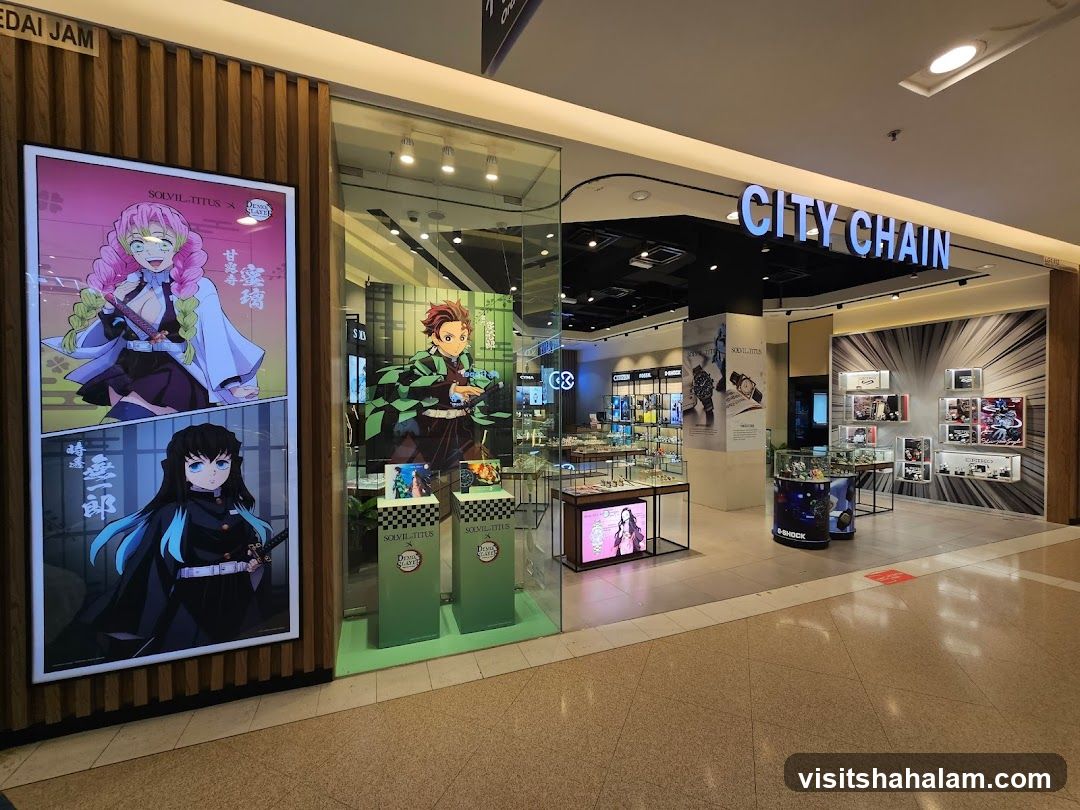 City Chain Storefront with Anime Display