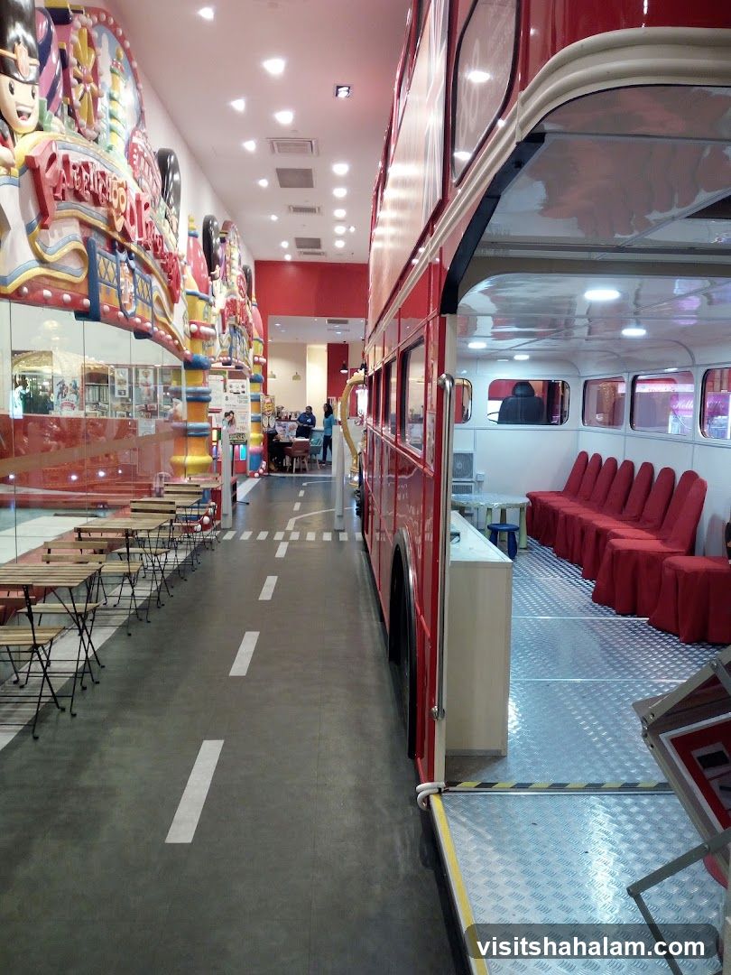 Themed Interior with Double-Decker Bus Seating