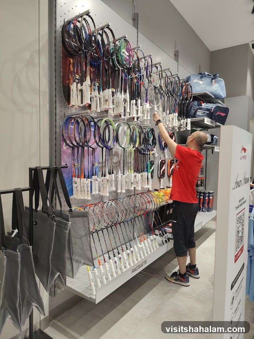 Badminton Rackets Display