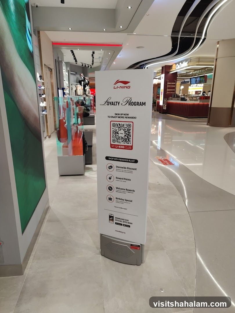 Li-Ning Loyalty Program Sign