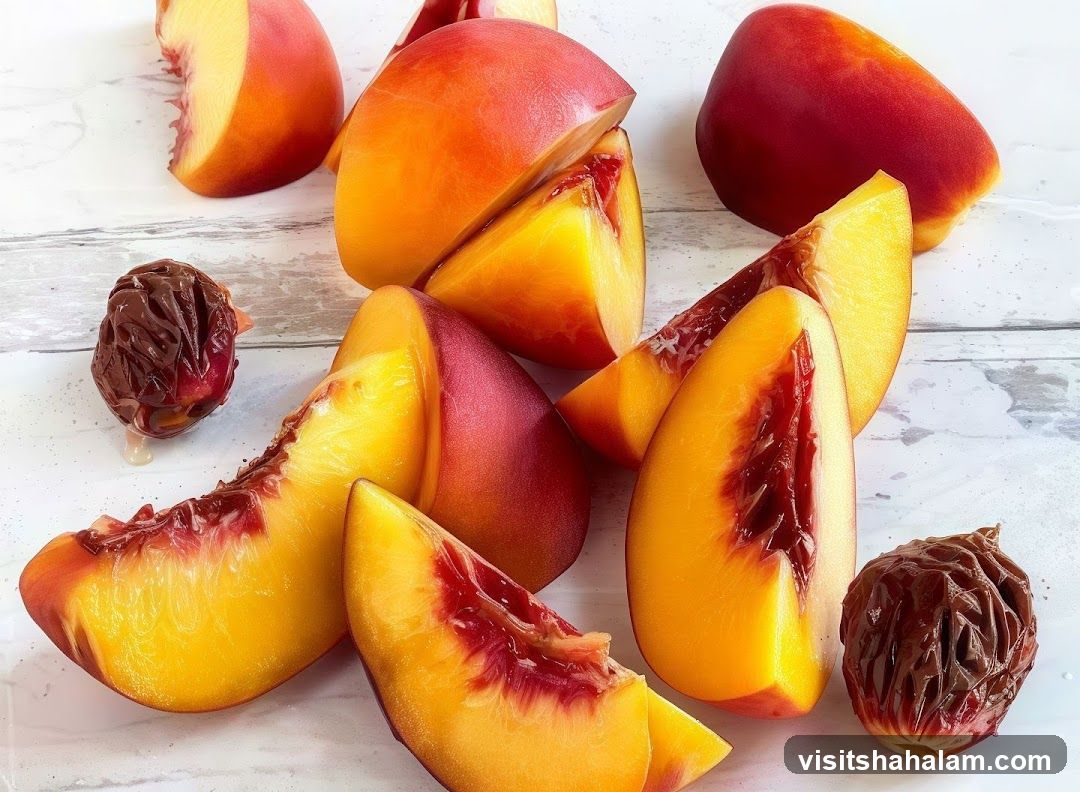 Nectarines and pits