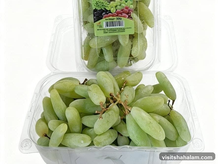 Green Grapes in Plastic Containers