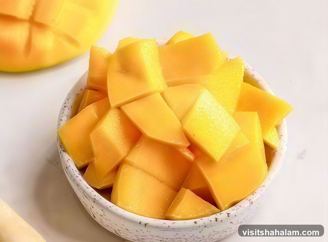 Diced Mangoes