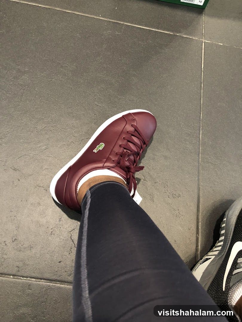 Maroon Lacoste Sneakers