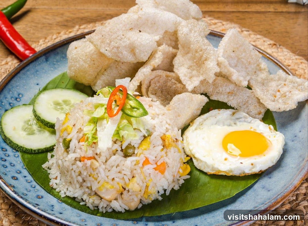 Fried Rice with Egg and Crackers