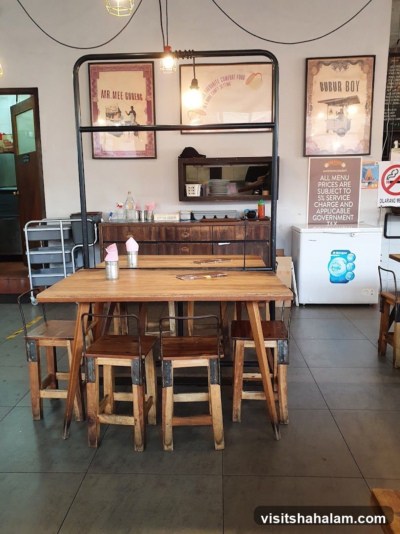 Restaurant Interior with Seating and Decor