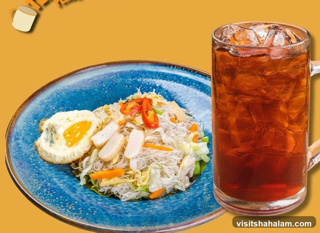 Noodles with Egg and Drink