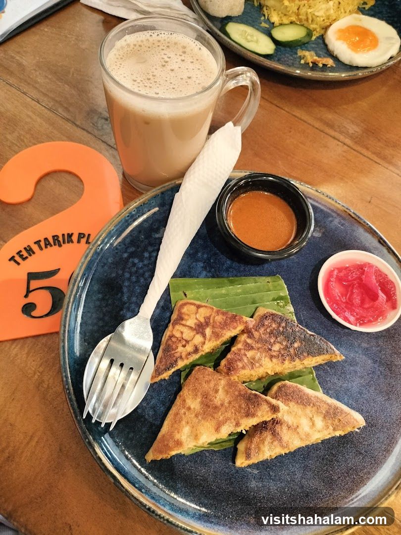 Teh Tarik and Roti Canai