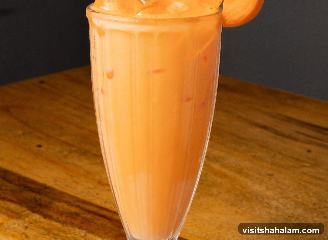Orange Drink with Ice and Garnish
