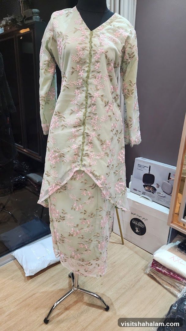 Embroidered Dress on Mannequin