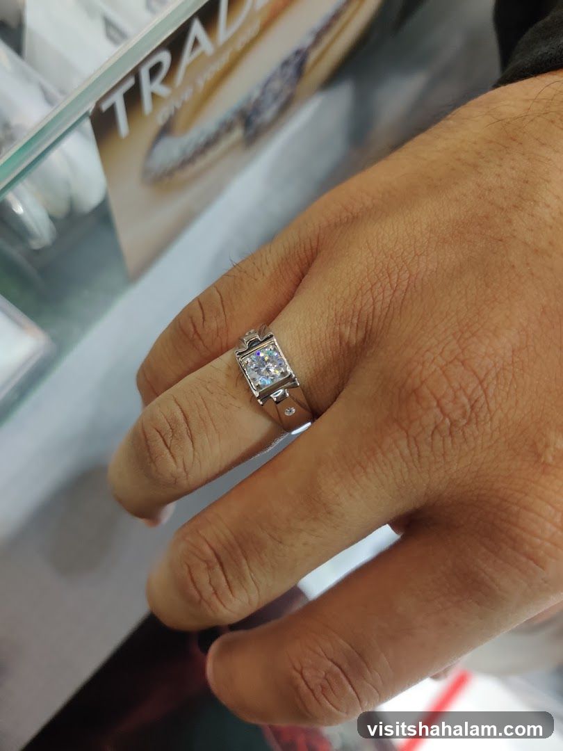 Man wearing a diamond ring