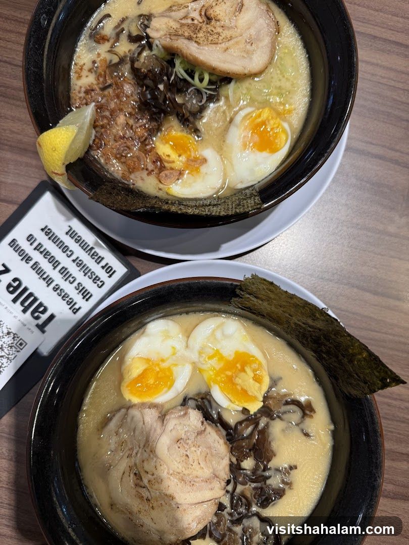 Two bowls of ramen