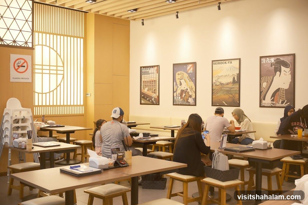 Restaurant Interior with Patrons