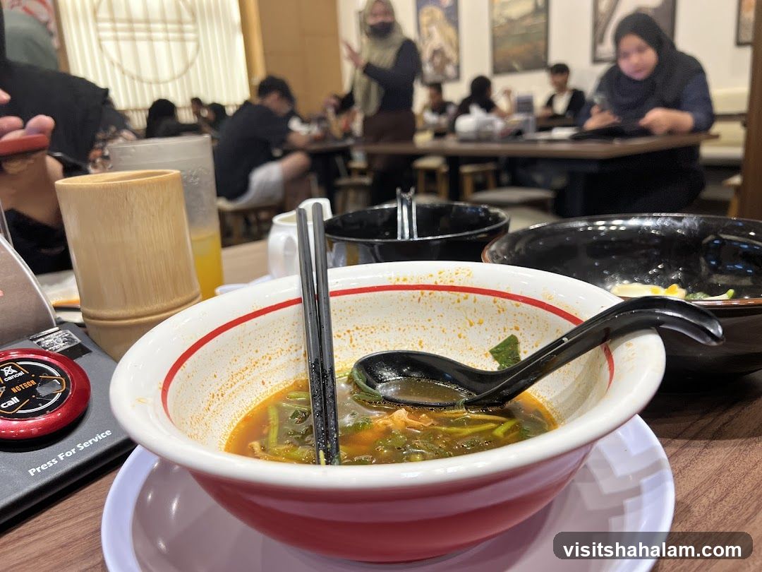 Ramen Bowl with Chopsticks and Spoon