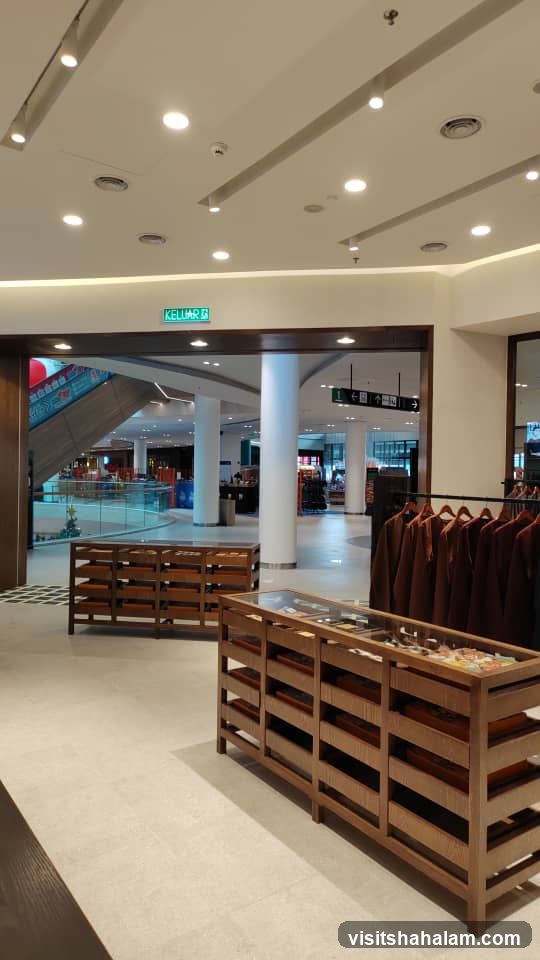 Store Interior with Display Cases and Clothing Racks