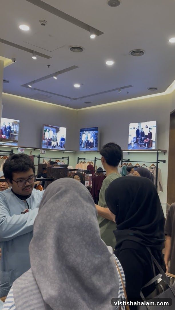 People in a clothing store