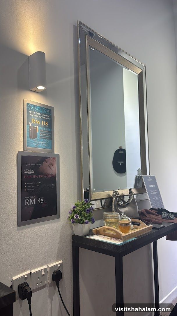 Salon Interior with Promotions