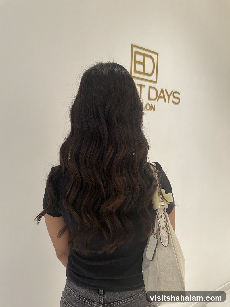 Woman with wavy dark hair