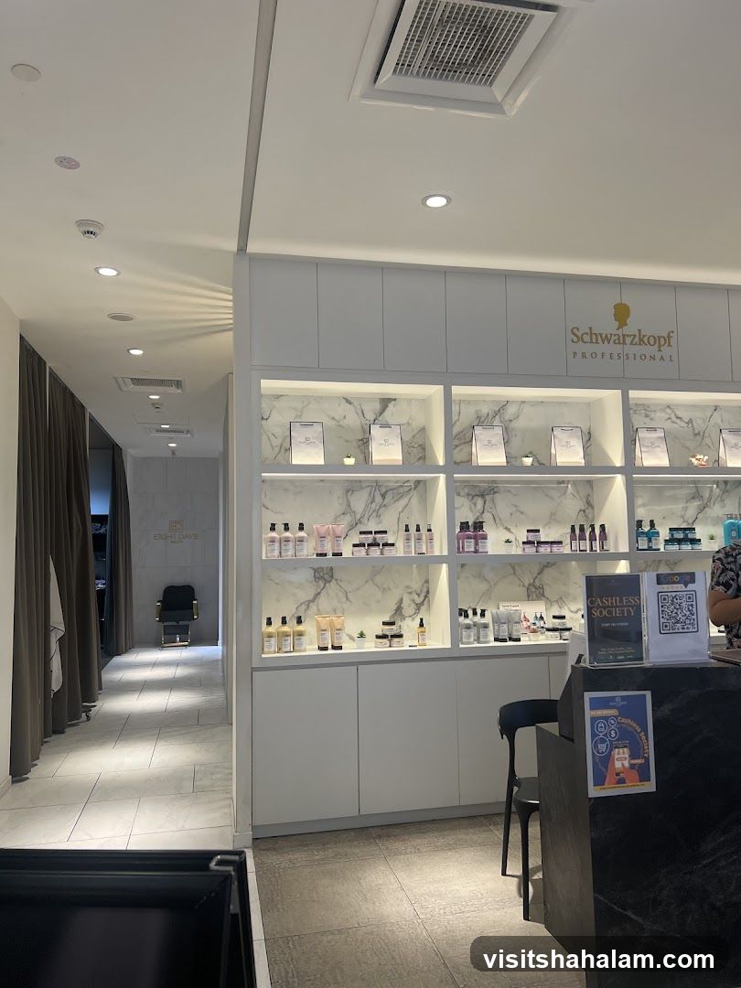 Hair Salon Interior with Products