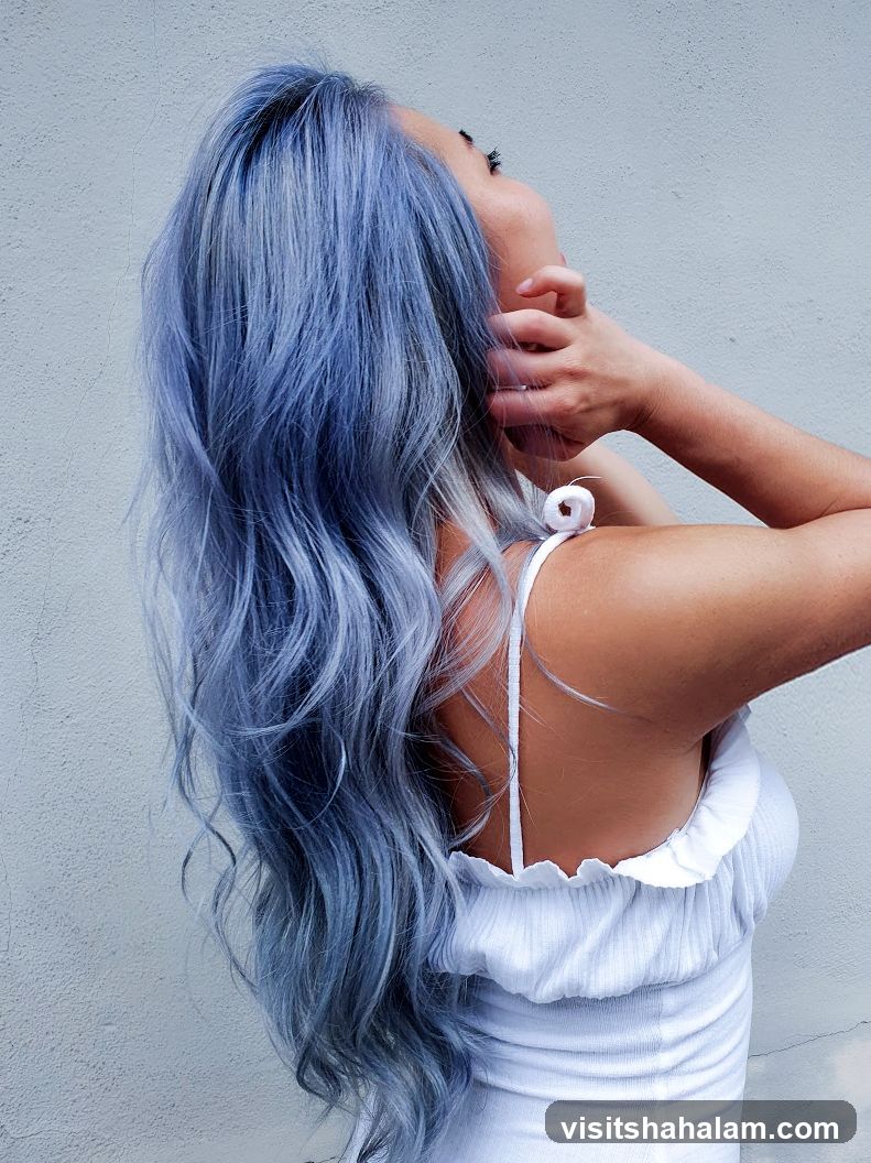 Woman with Blue Hair