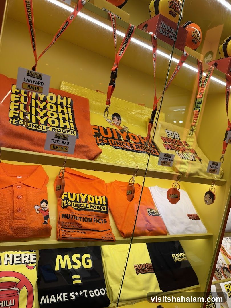 Uncle Roger Merchandise Display