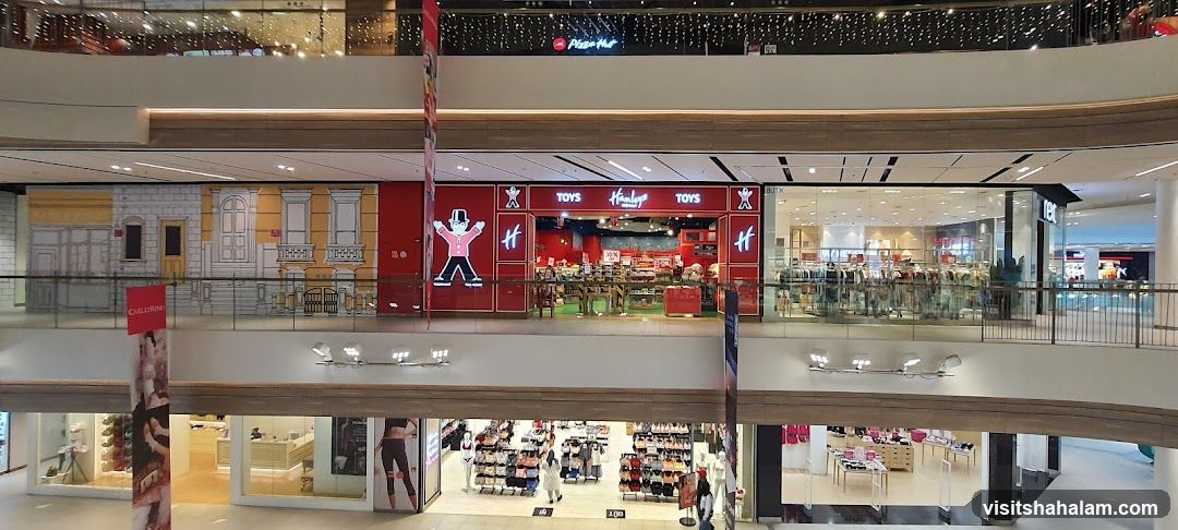 Mall Interior with Various Shops