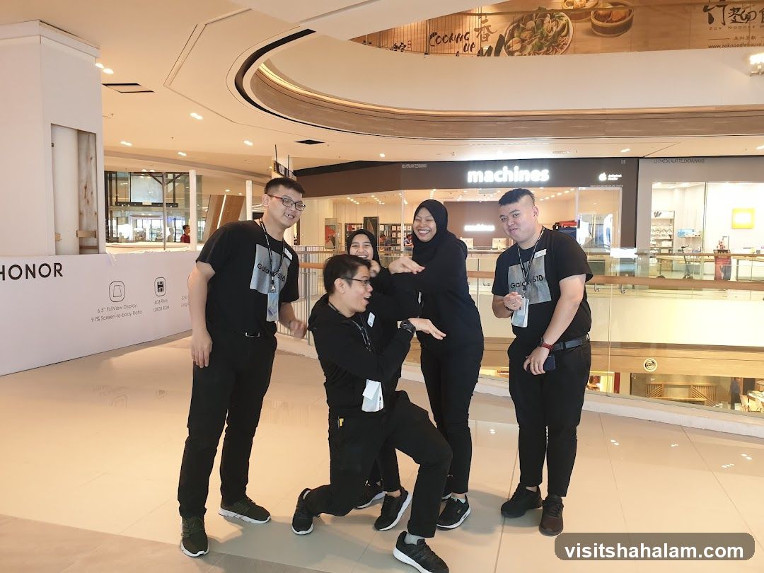 Group Posing in a Mall