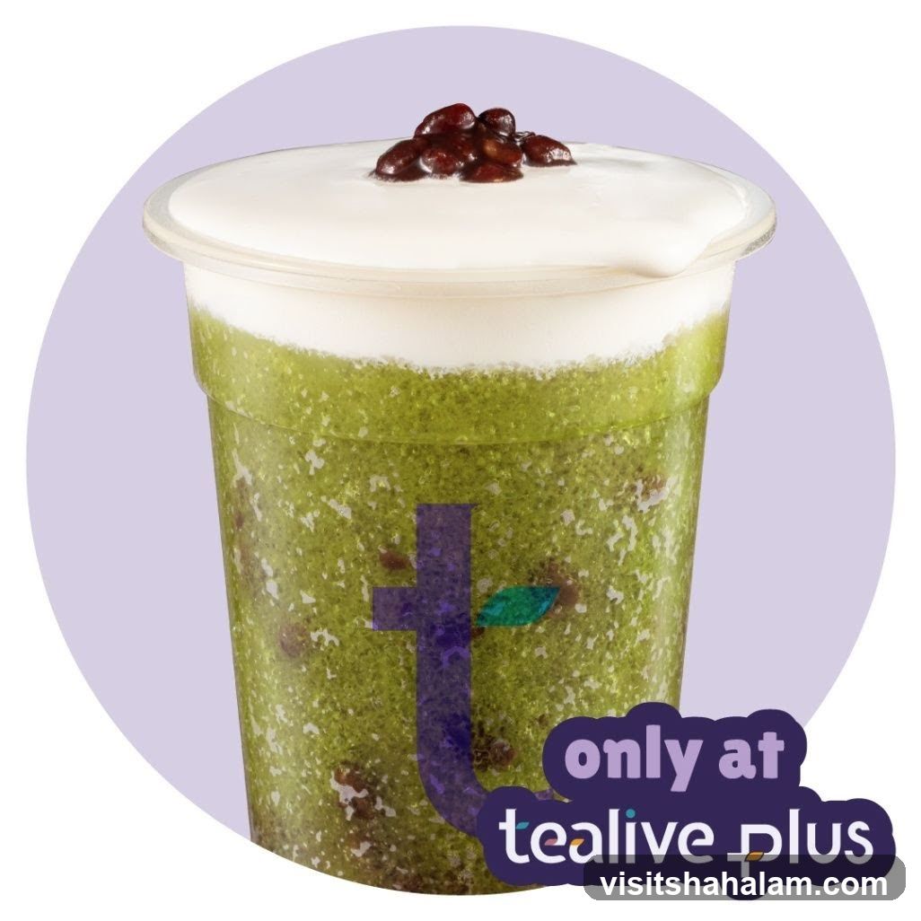 Green Tea Drink with Red Beans