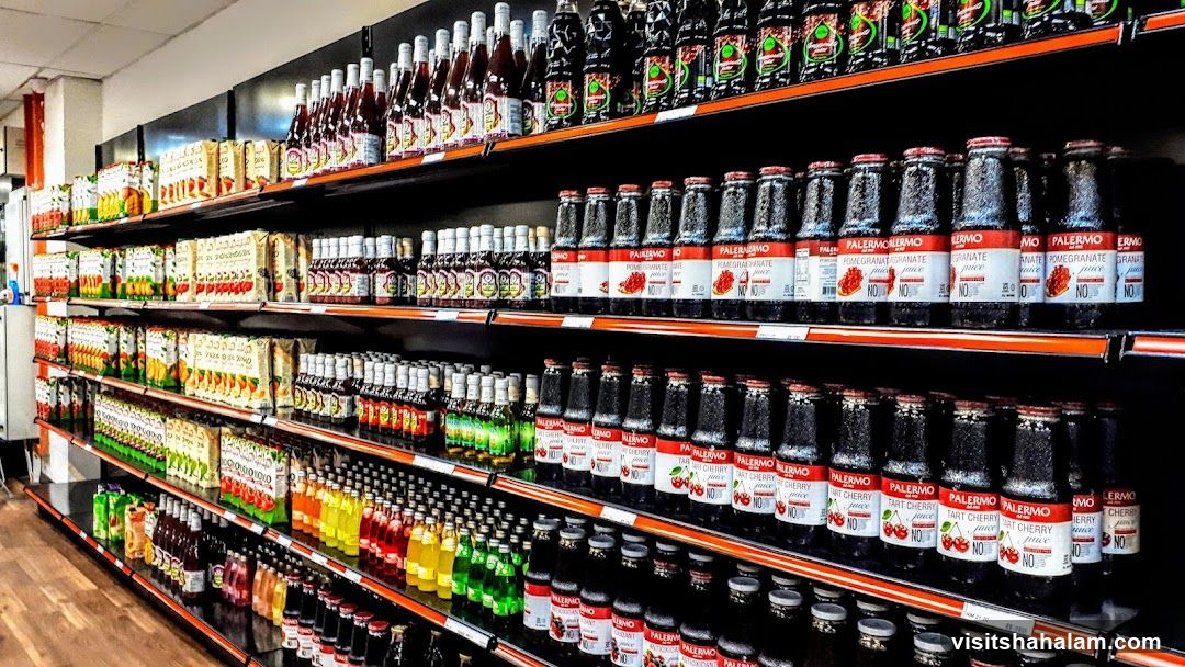 Bottled Juices on Shelves