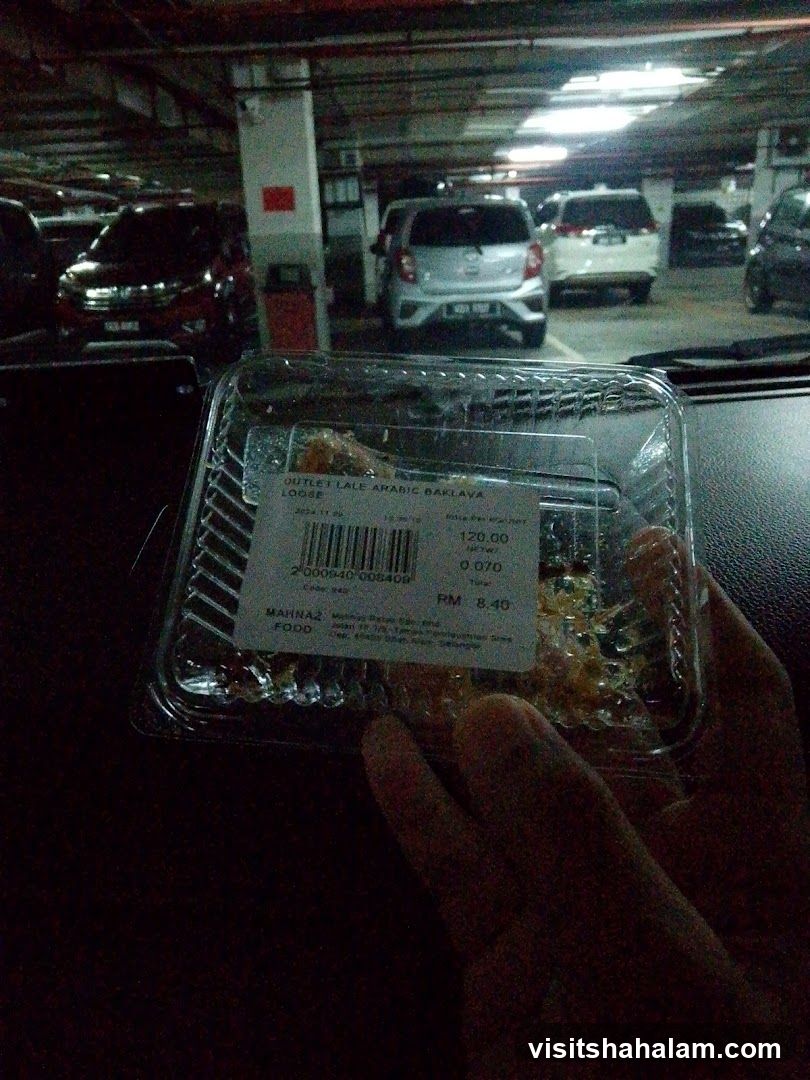 Baklava in a plastic container