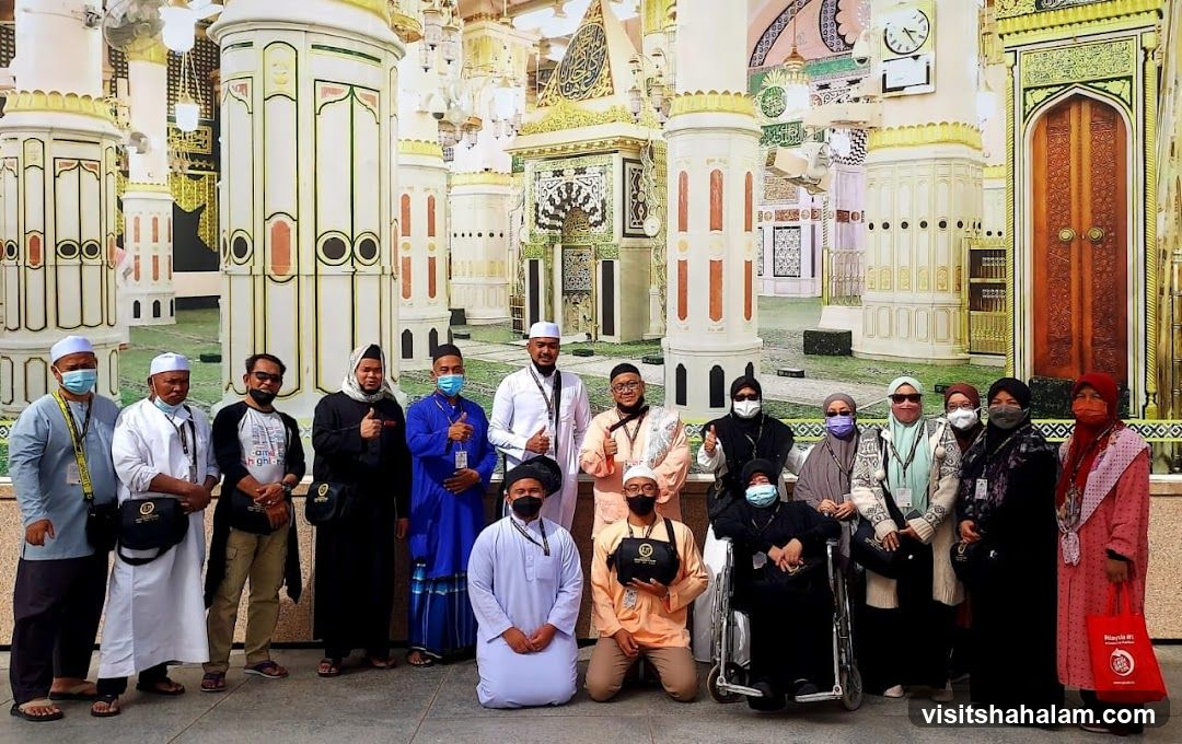 Group Photo in Front of Mosque Mural