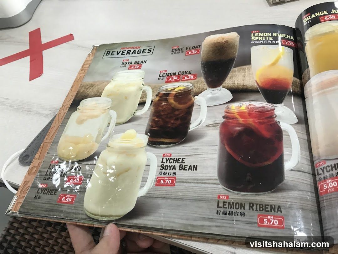 Beverages Menu