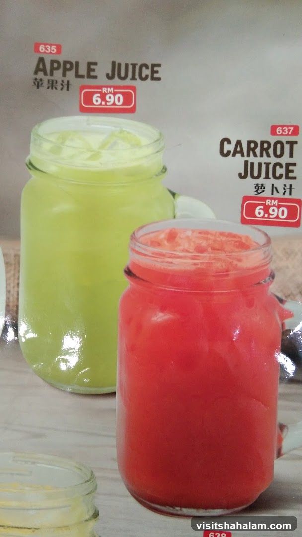 Juice Menu