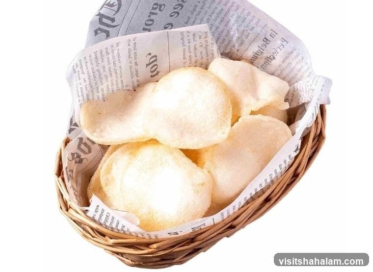 Prawn Crackers in a Basket