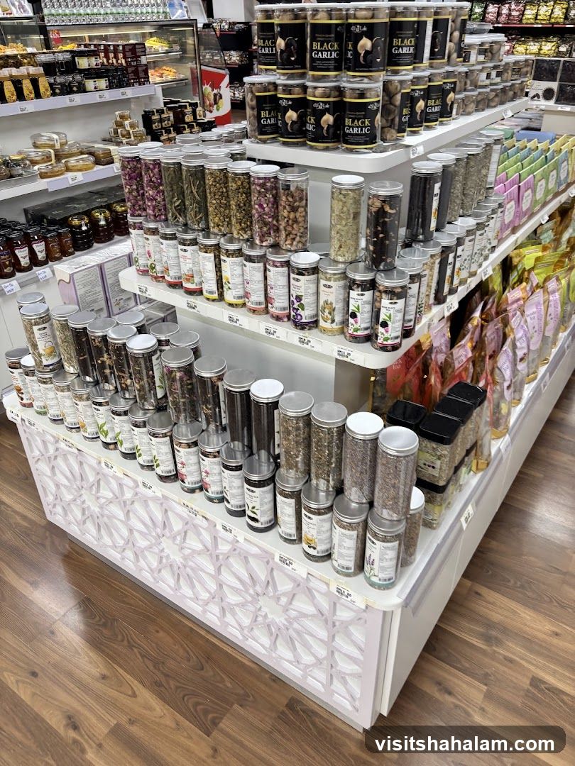 Herbal and Spice Shop Display