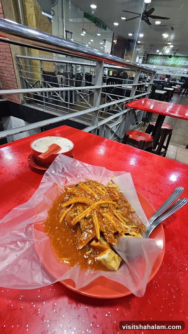 Food on a red table
