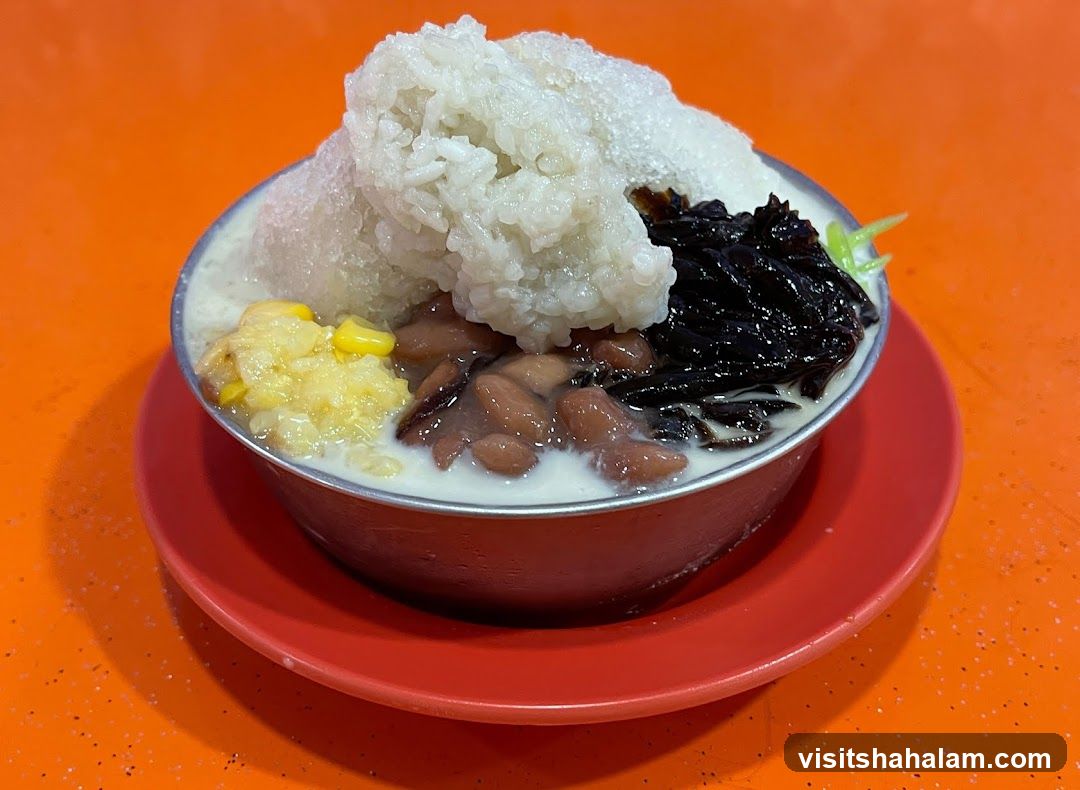 Dessert Bowl with Shaved Ice and Toppings