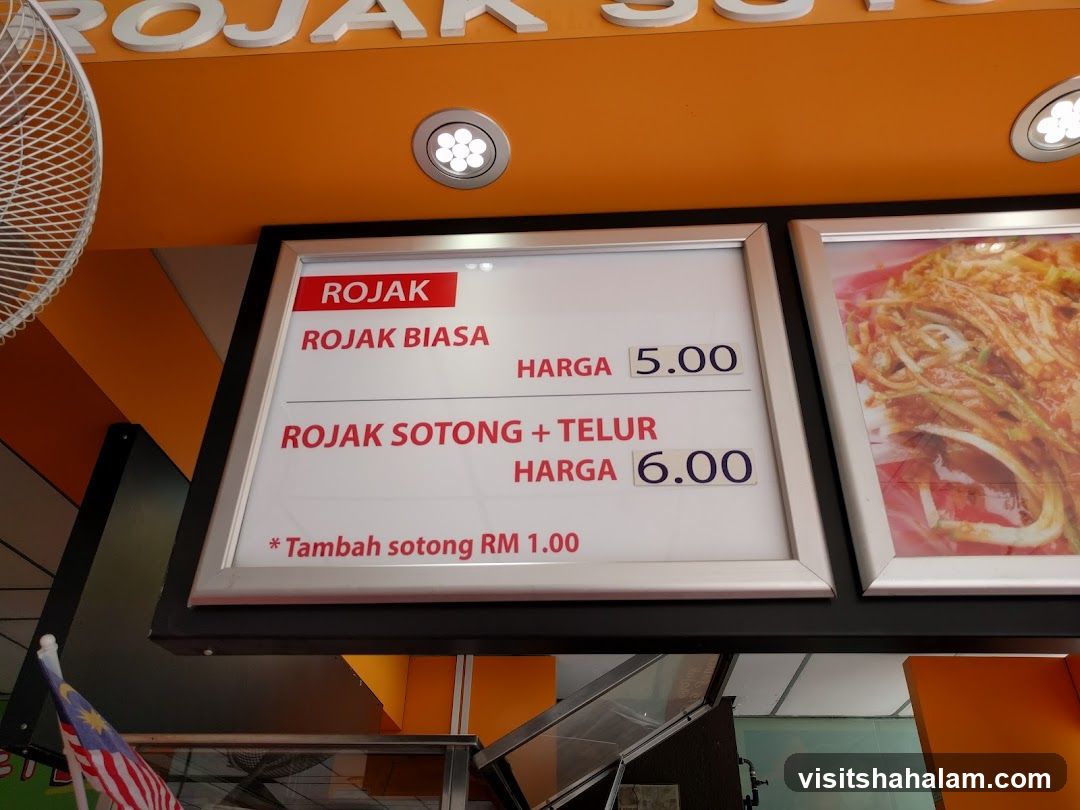 Rojak Menu