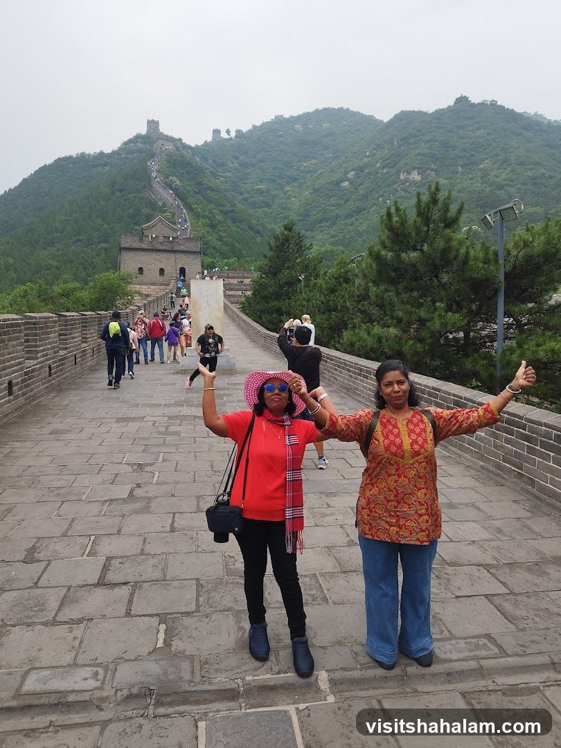 Tourists on the Great Wall of China