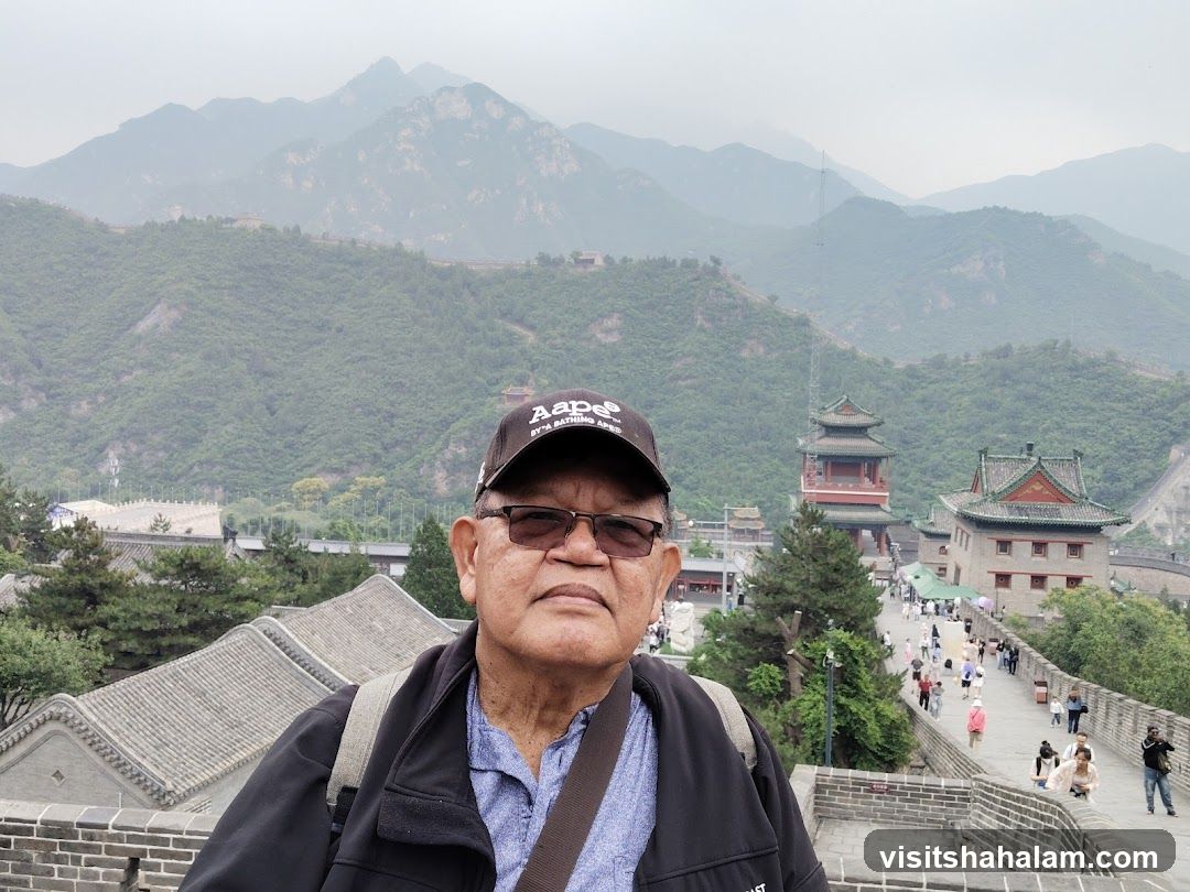 Man at the Great Wall of China