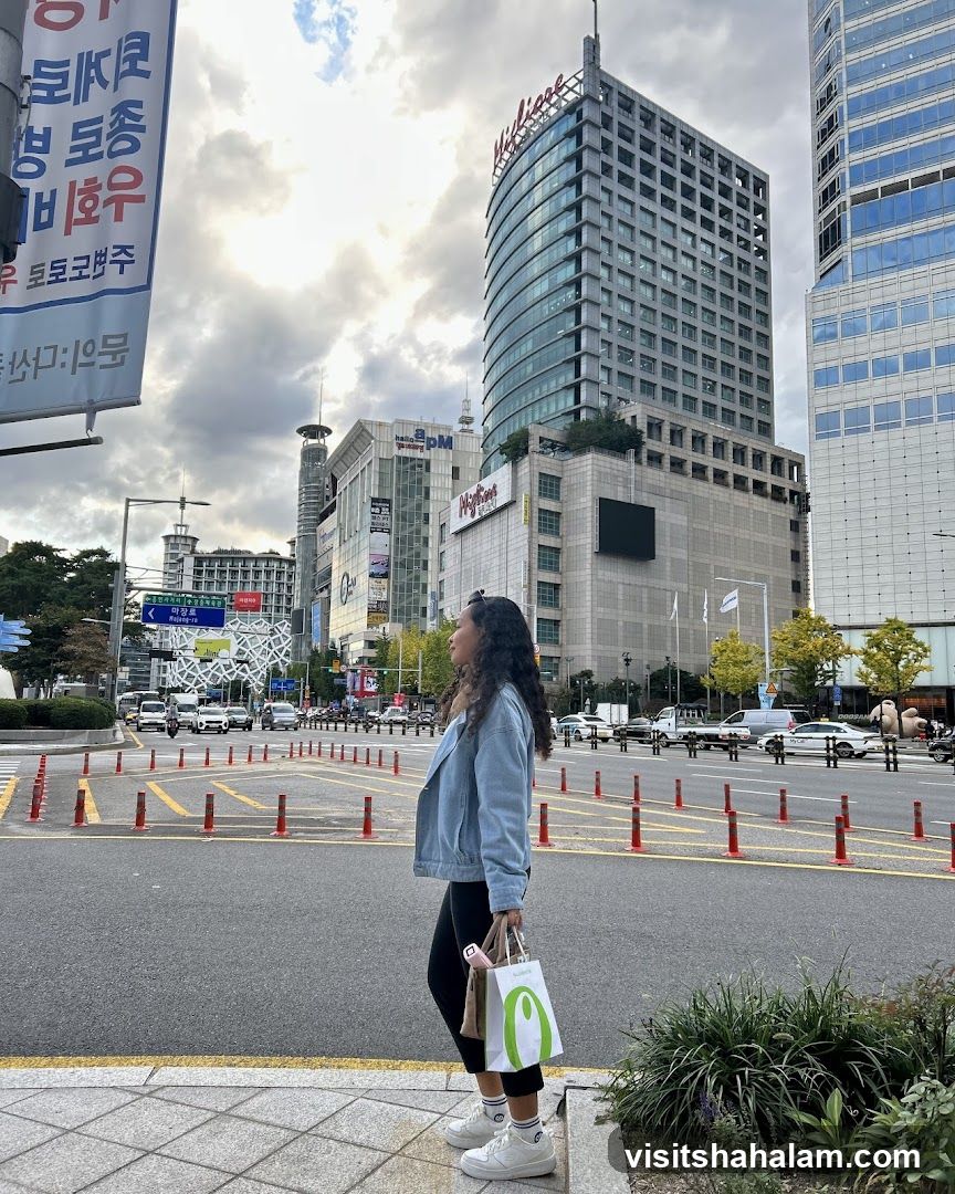 Woman with Shopping Bags in City