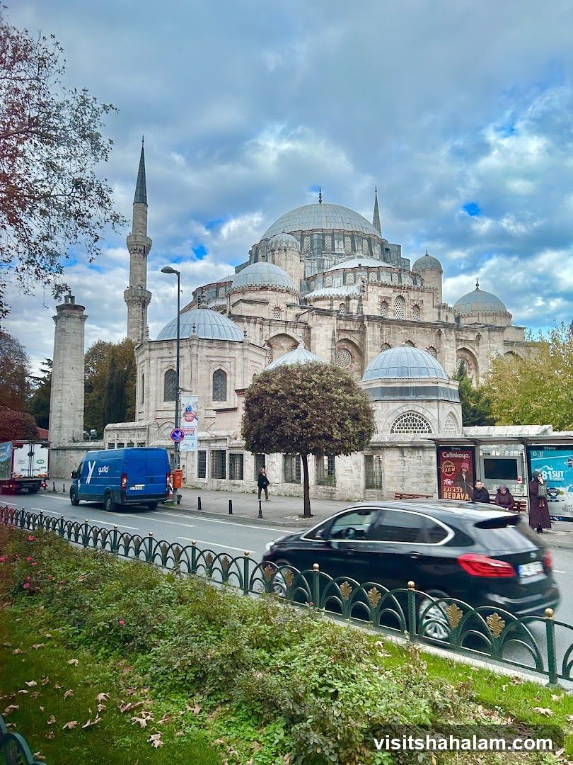 Street scene with a mosque