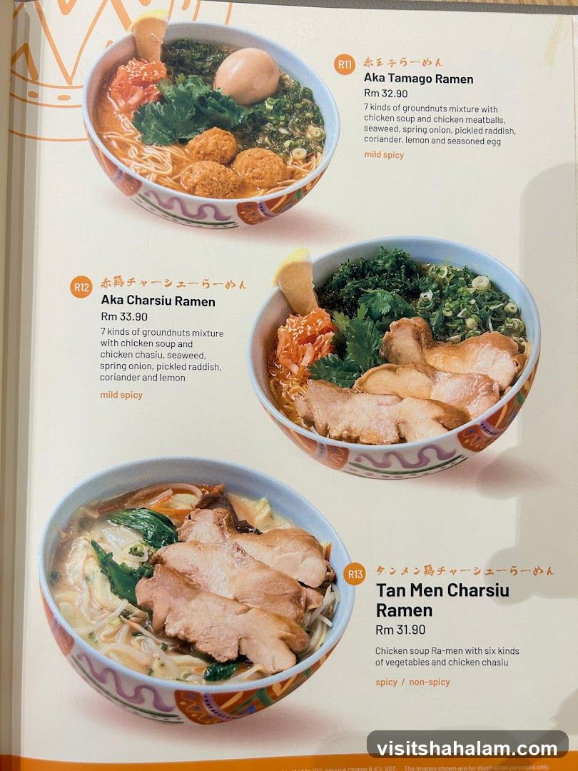 Ramen Menu